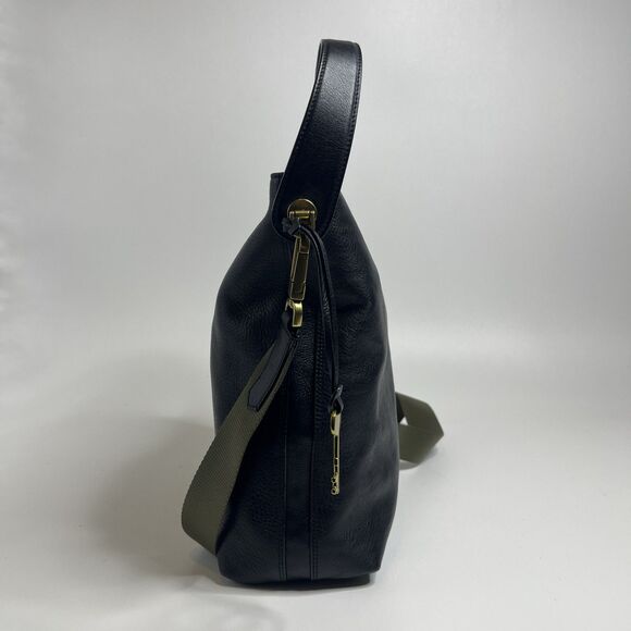 Fossil Maya Hobo Bag Black Leather Crossbody Shoulder Purse Women's - Picture 4 of 12